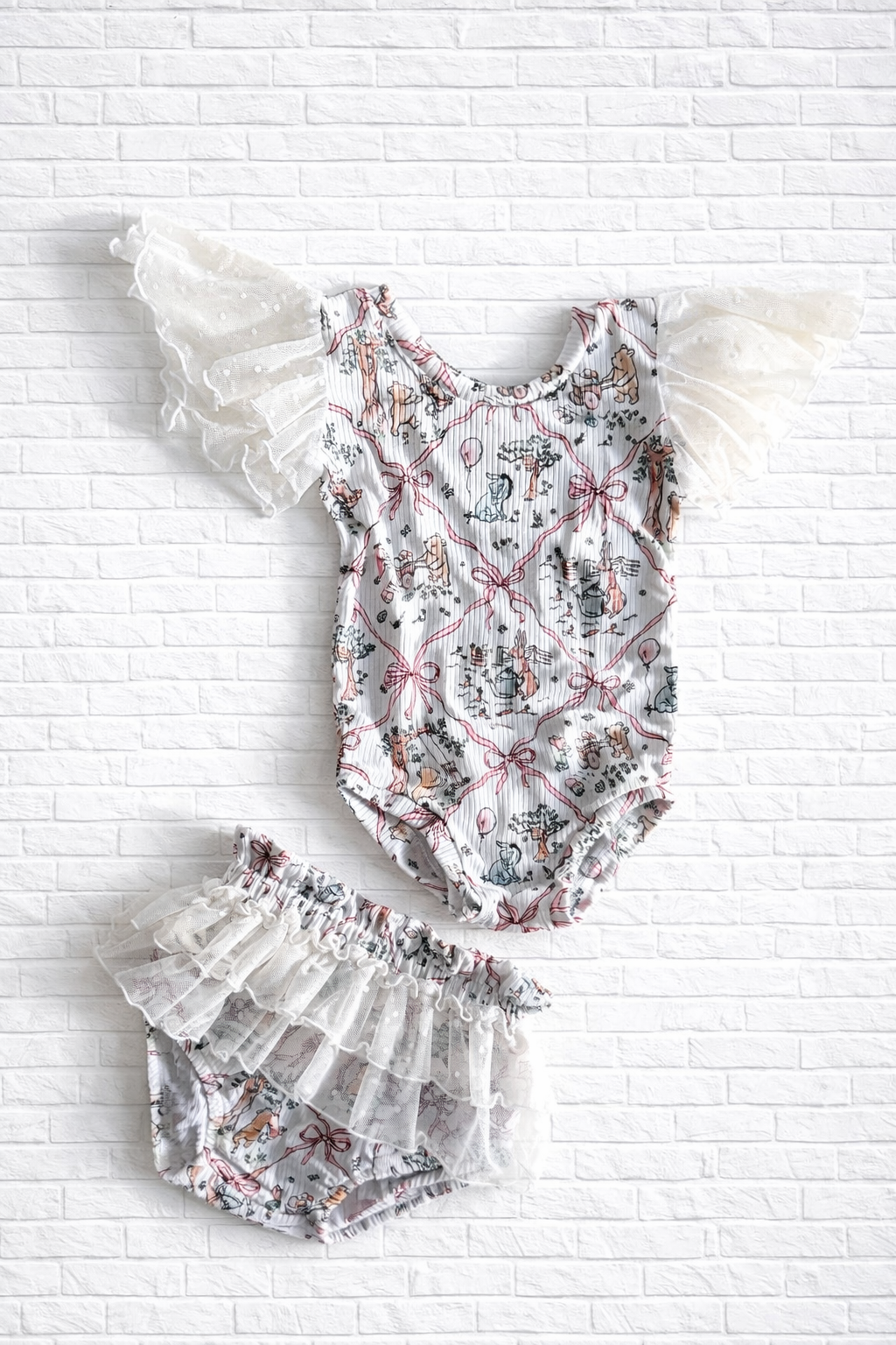 Honey Bear Ruffle Bloomies & Flutter Sleeve Leo