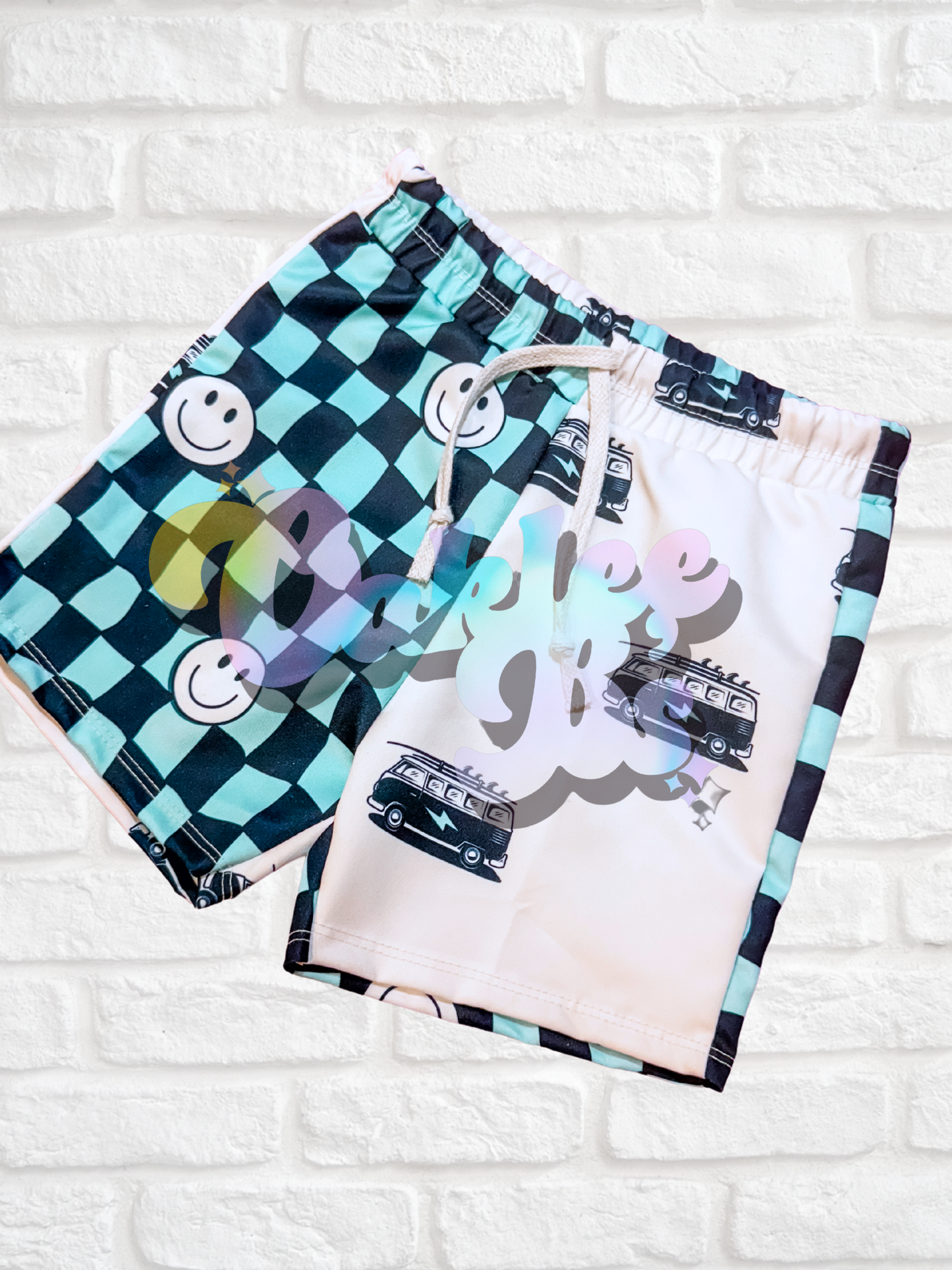 Mint Board Shorts (Swim trunks, SIZE UP)