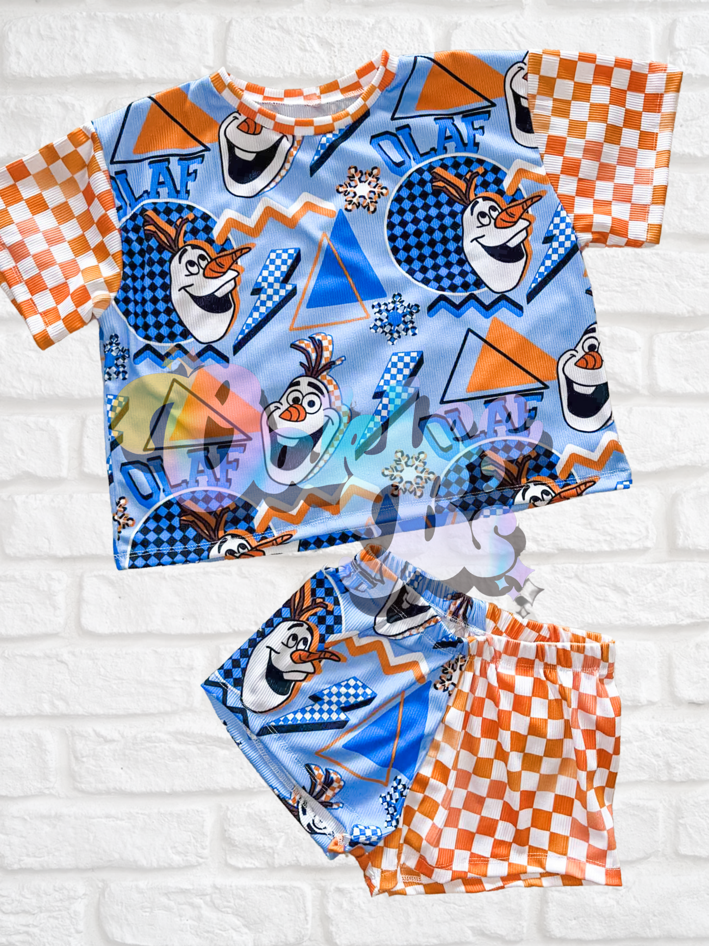 Orange Olaf Oversized Tee & Breezy Shorts