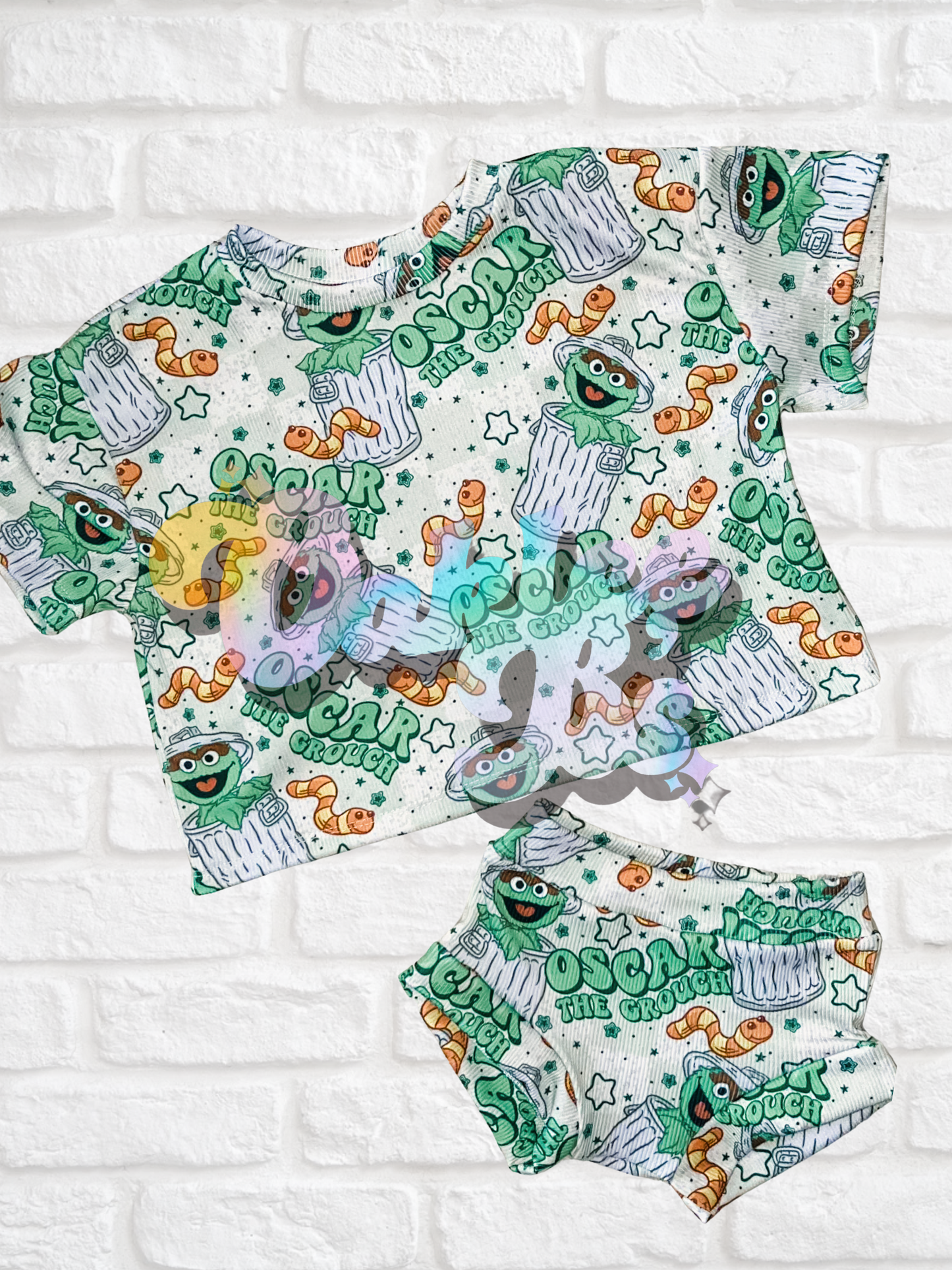 Green Grouch Oversized Tee & Bummies