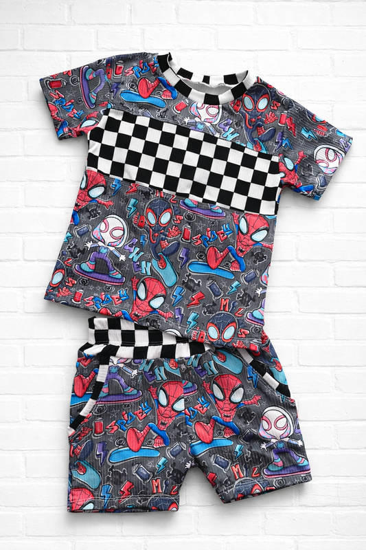 Spidey Upton Tee & Pocket Shorts