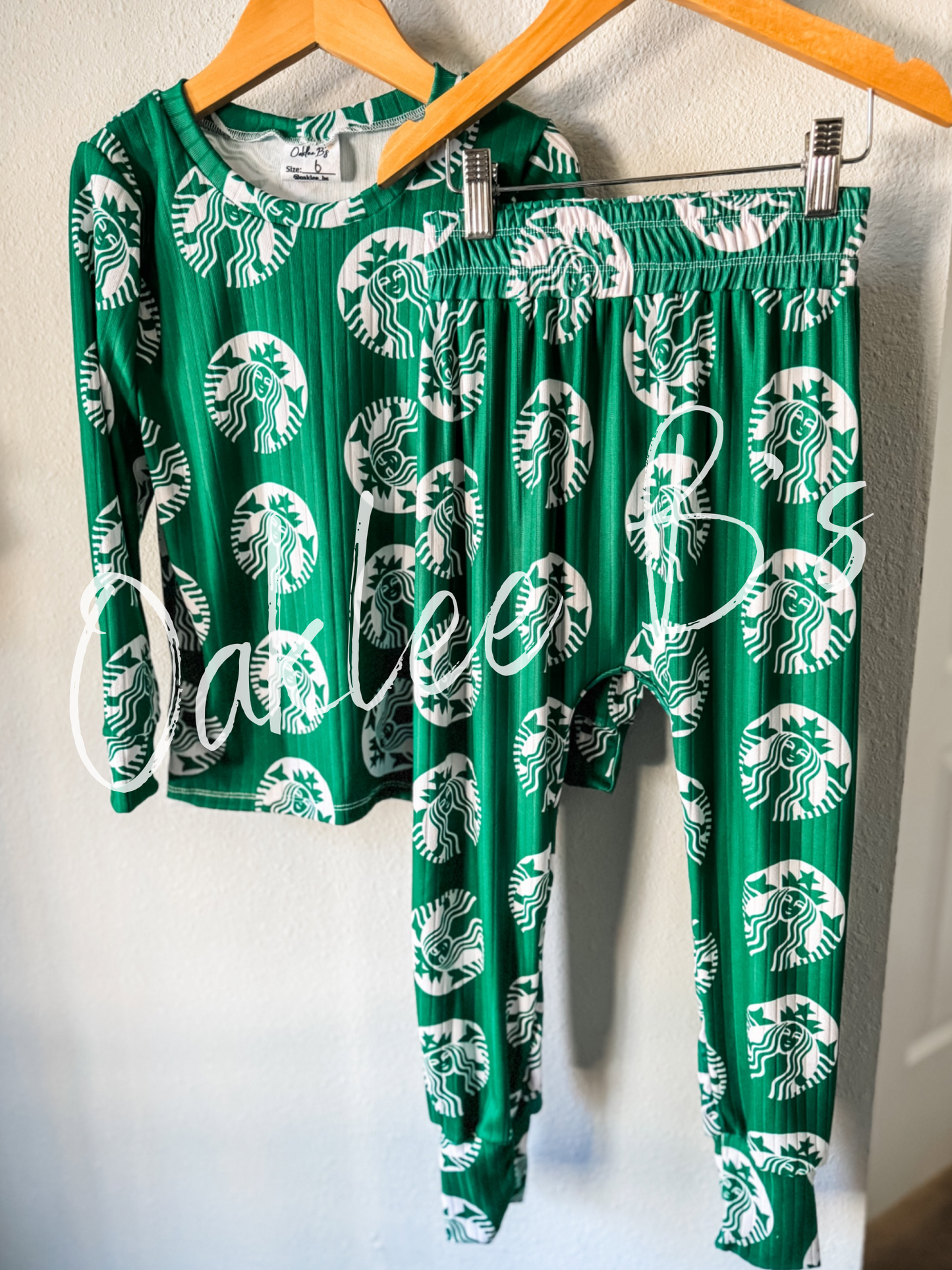 Green Coffee Long Sleeve Tee & Joggers