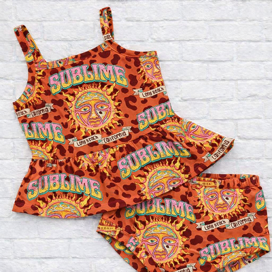 2T RTS cami peplum & shorties