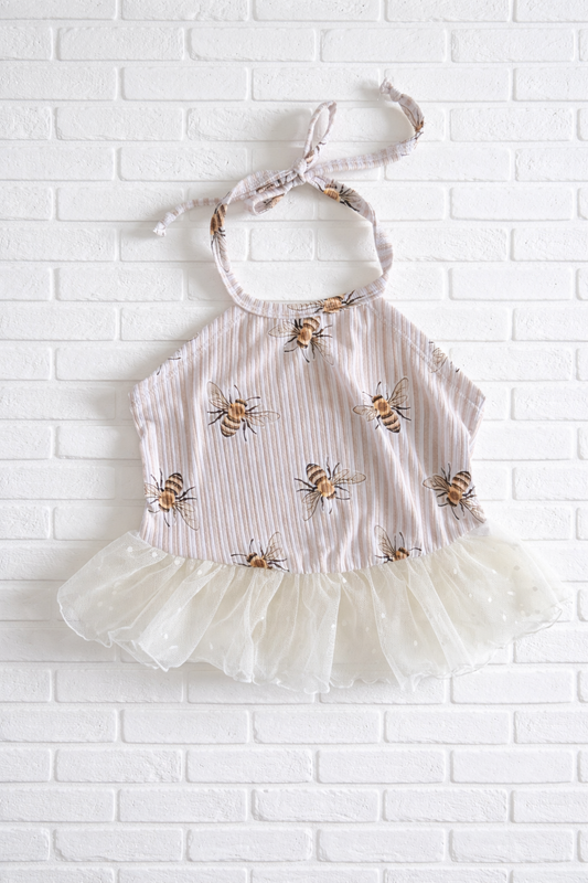 Bees Olive Top