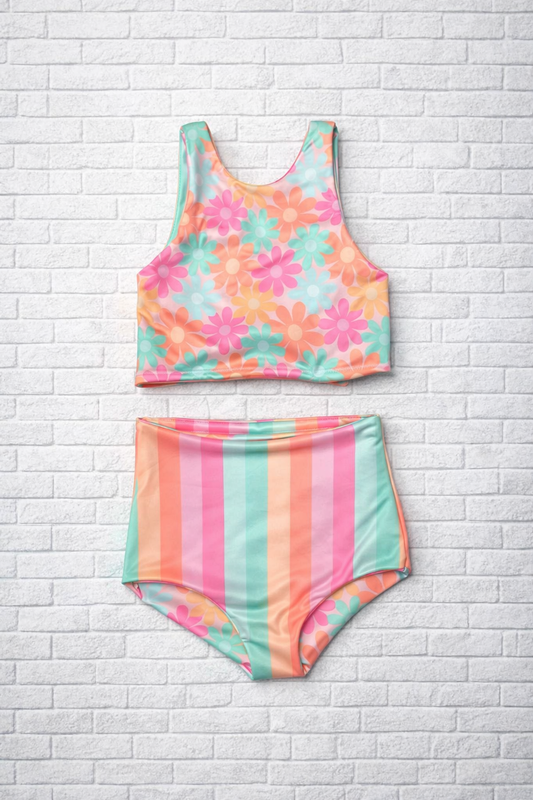 7/8 RTS SWIM Reversible set with tie top