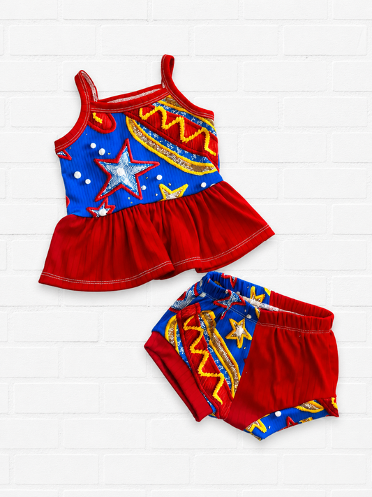 12m RTS cami peplum and shorties