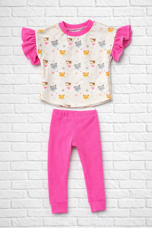 2T RTS ruffle dolman & leggings