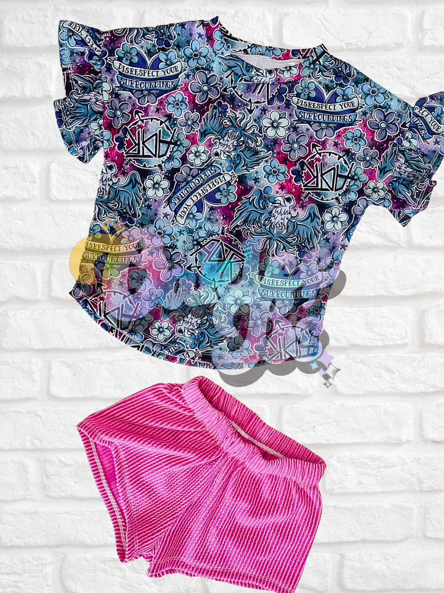 ADTR Ruffle Dolman & Breezy Shorts