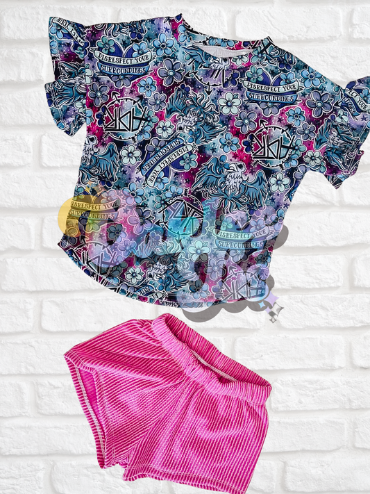 ADTR Ruffle Dolman & Breezy Shorts