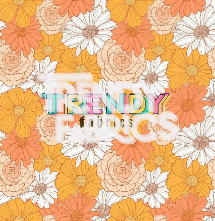 Orange Floral Made to Order Single Items