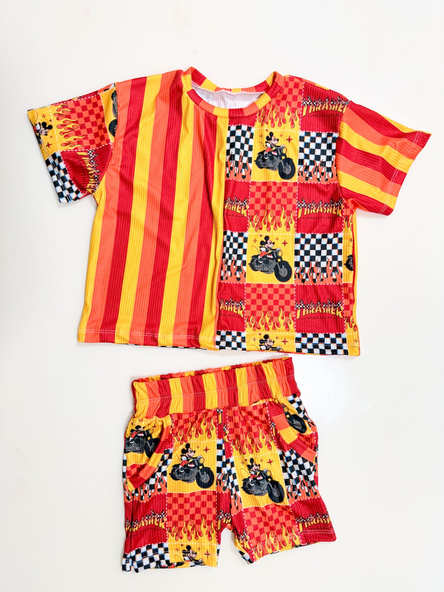 Thrasher Mickey Oversized Tee & Pocket Shorts