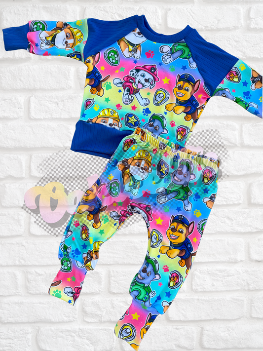Boy Pups Raglan Crew & Joggers
