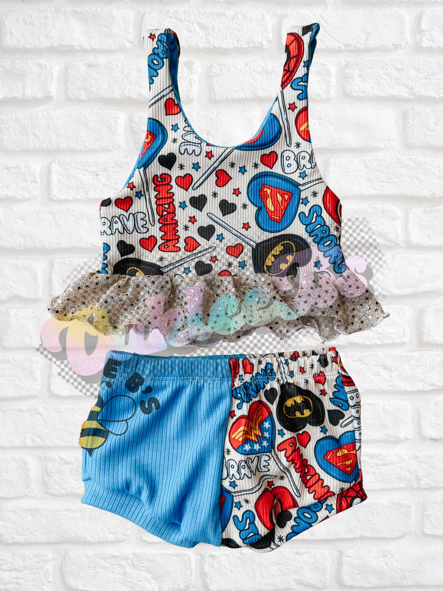 Hero Suckers Paisley Top & Shorties