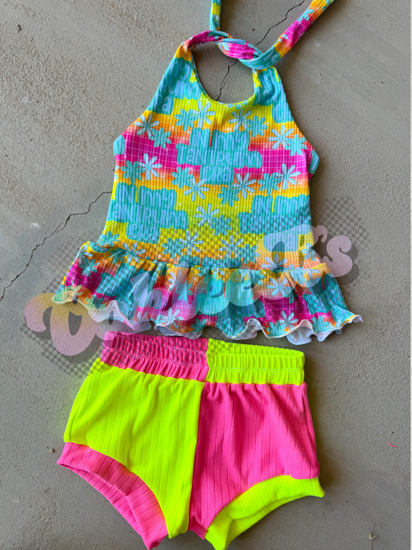 Tantrum Era Pink Ruffle Halter & Shorties