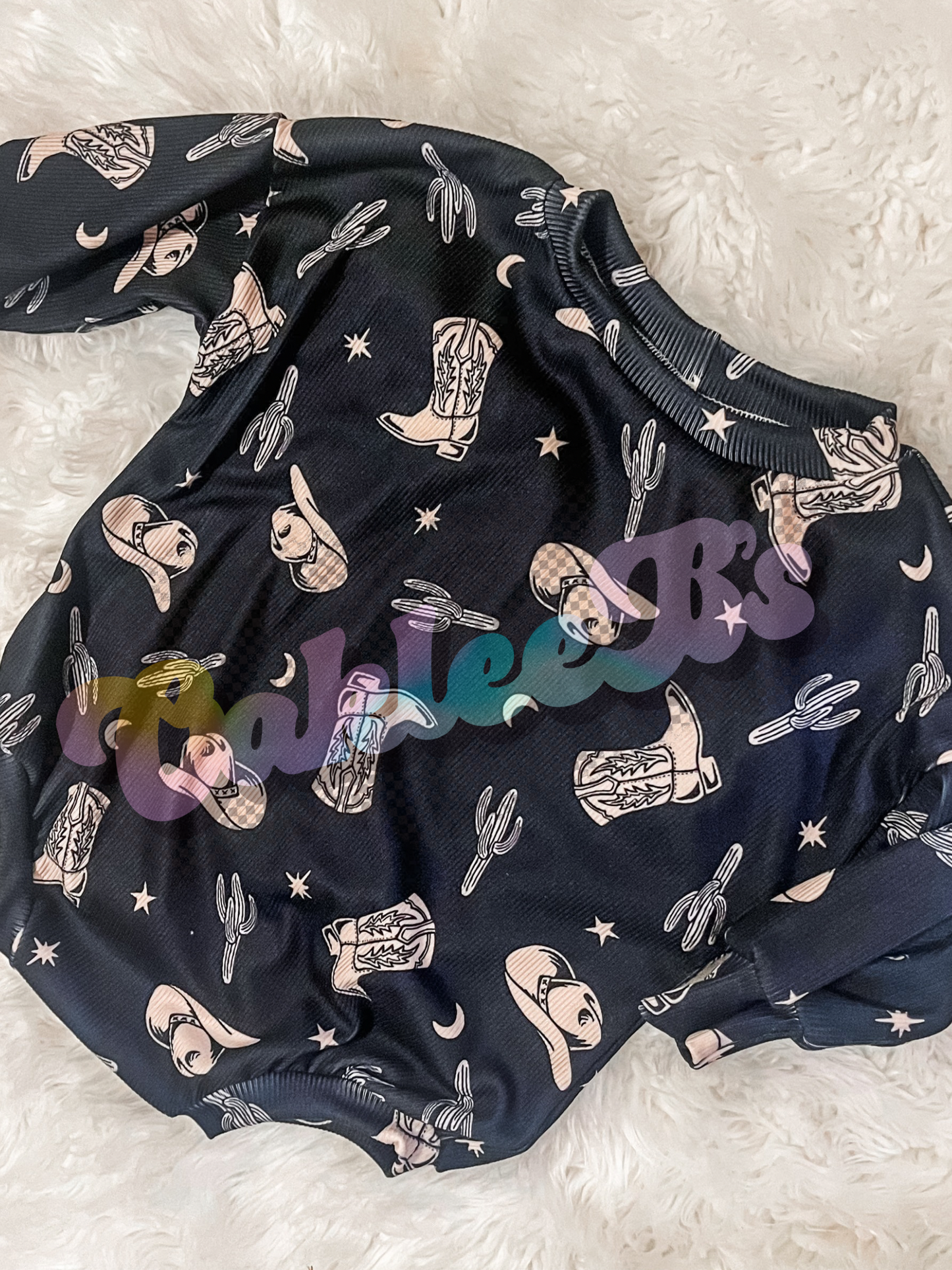Boots Sweater Romper w/ Snaps