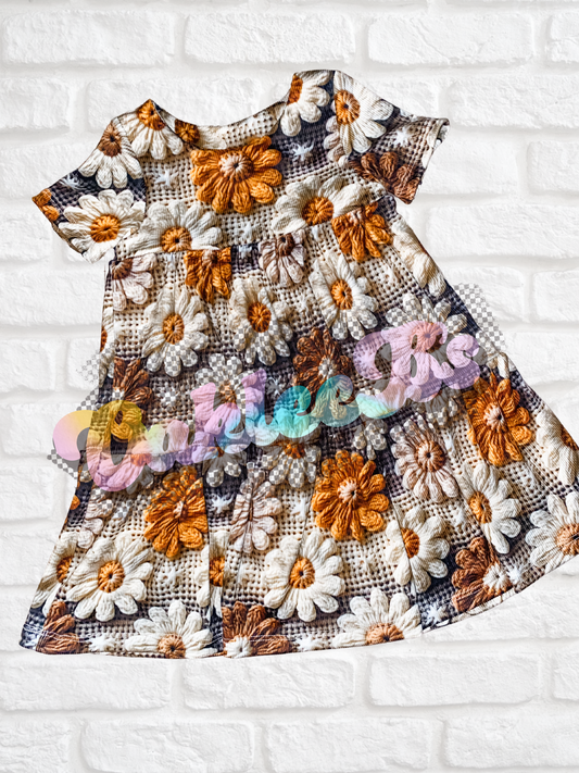 Embroidered Flowers Delilah Dress