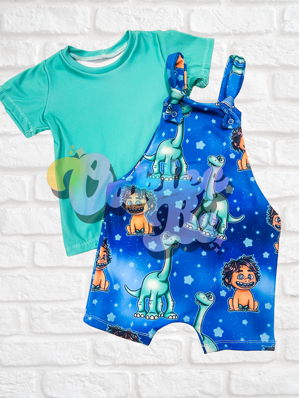 Good Dino Overalls & Tee