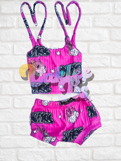 Pink Check Brielle Top & Shorties