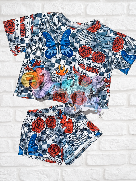 Hand Drawn Sl33p Token Oversized Tee & Breezy Shorts