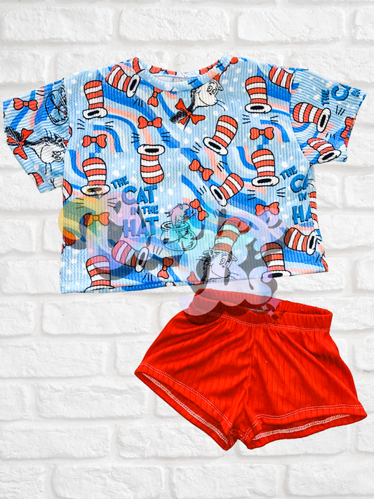 Cat in the Hat Oversized Tee & Breezy Shorts