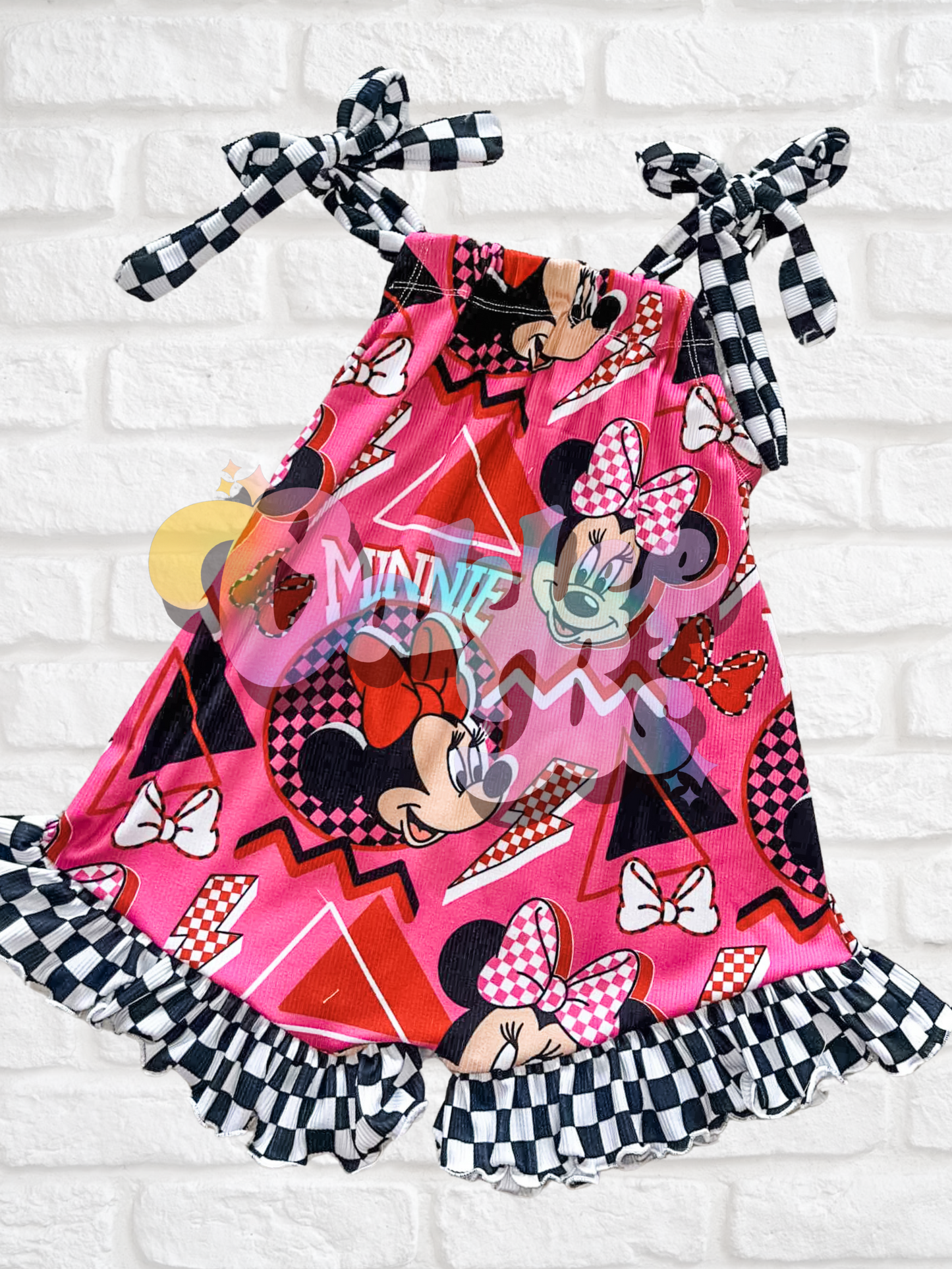 Pink Mouse Rose Romper