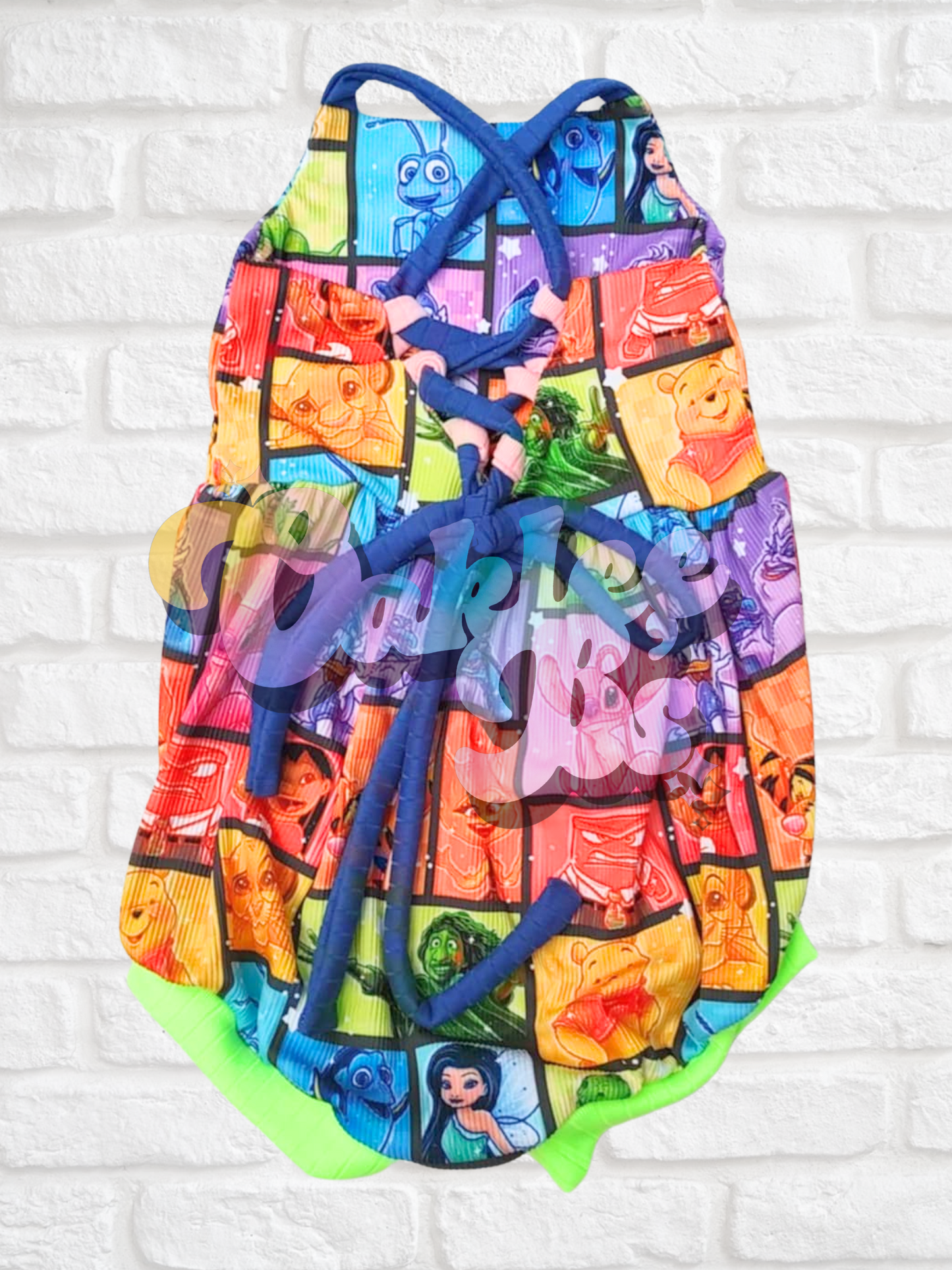 Rainbow Disney Patches Snapdragon Romper