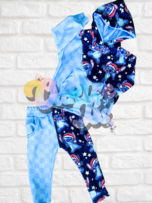 Blue Guy Drip Hoodie and Pocket Joggers