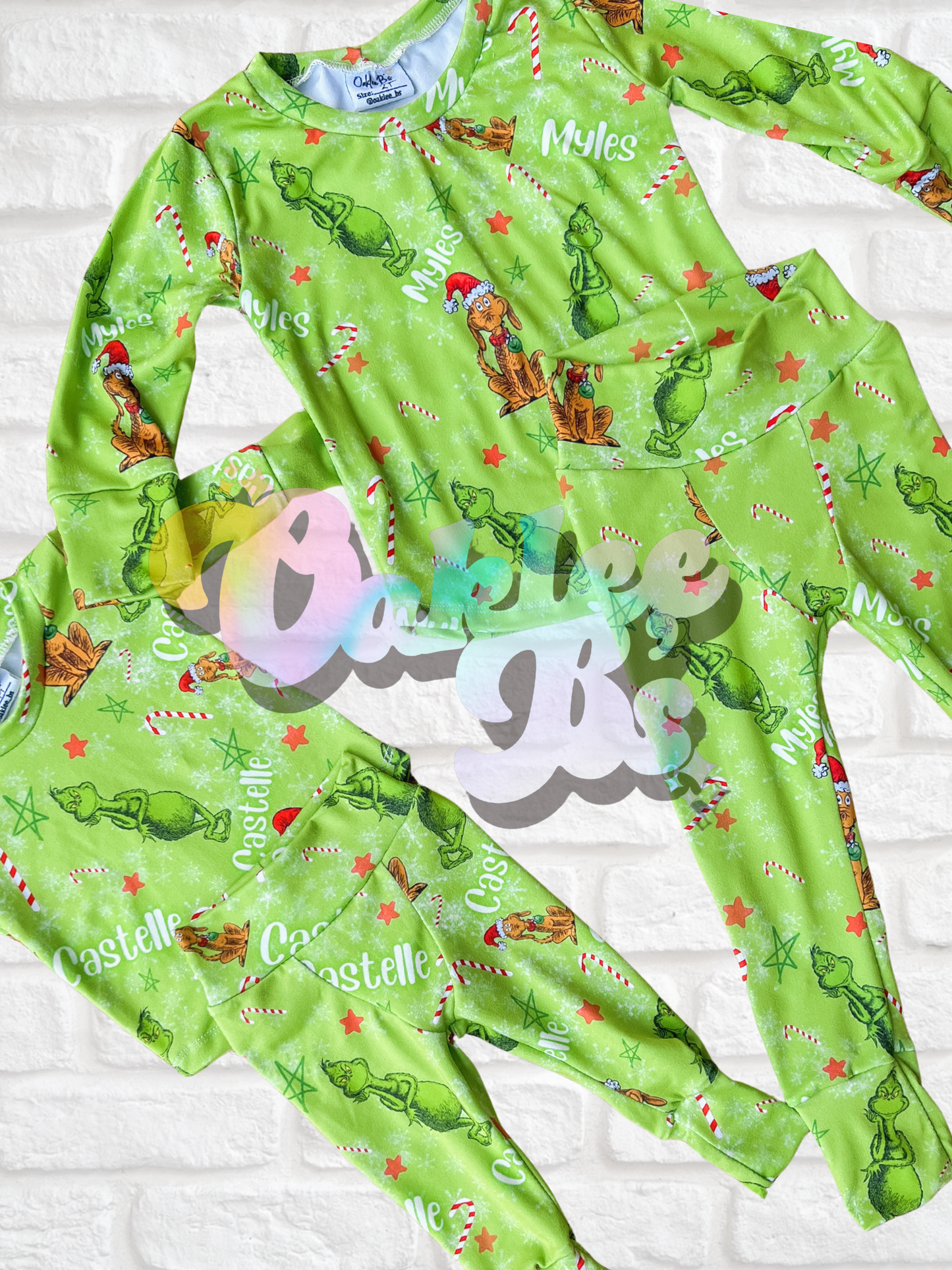 Gr33n M@n Custom Name Jammies