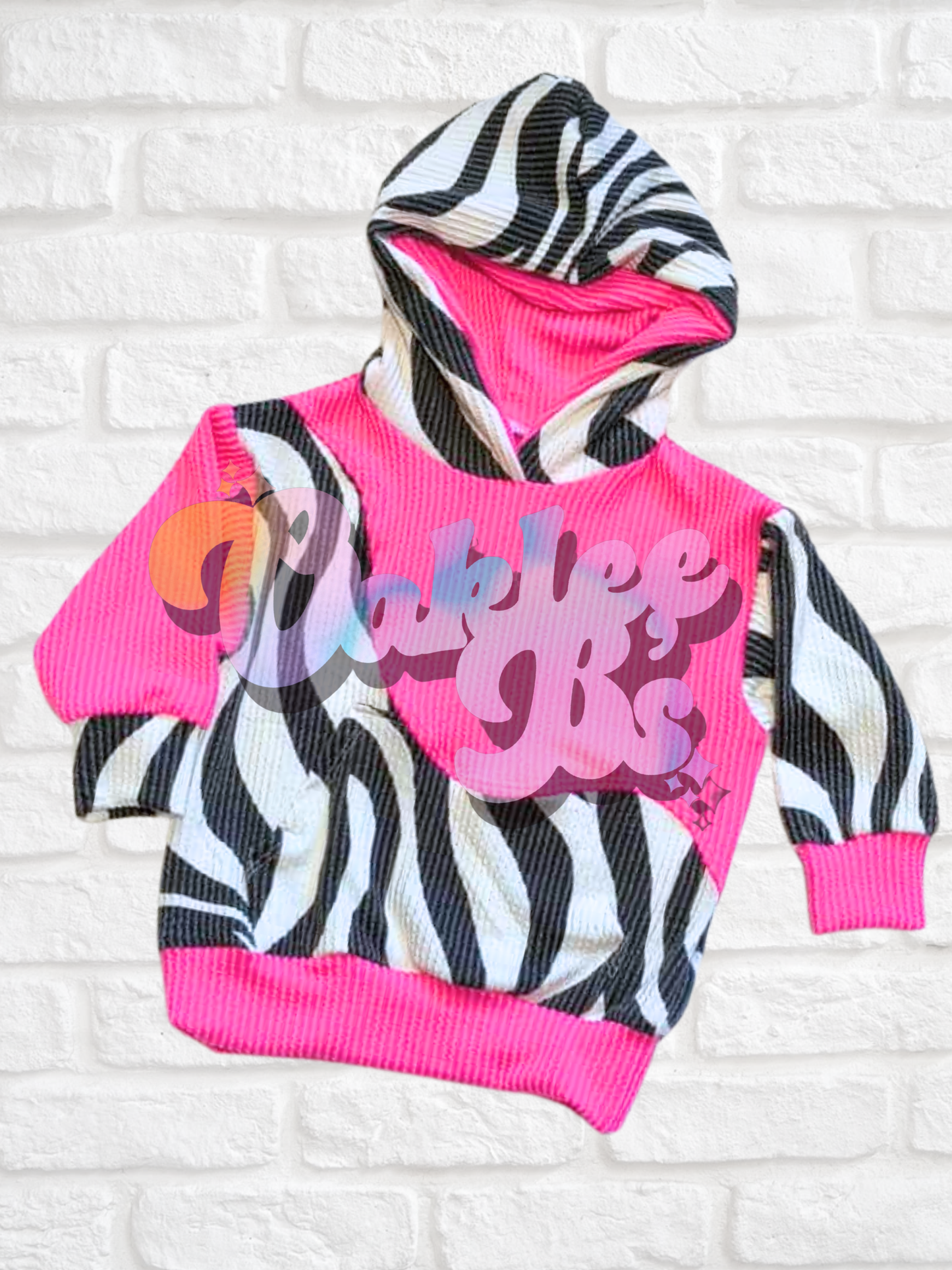 Pink/Zebra Drip Hoodie