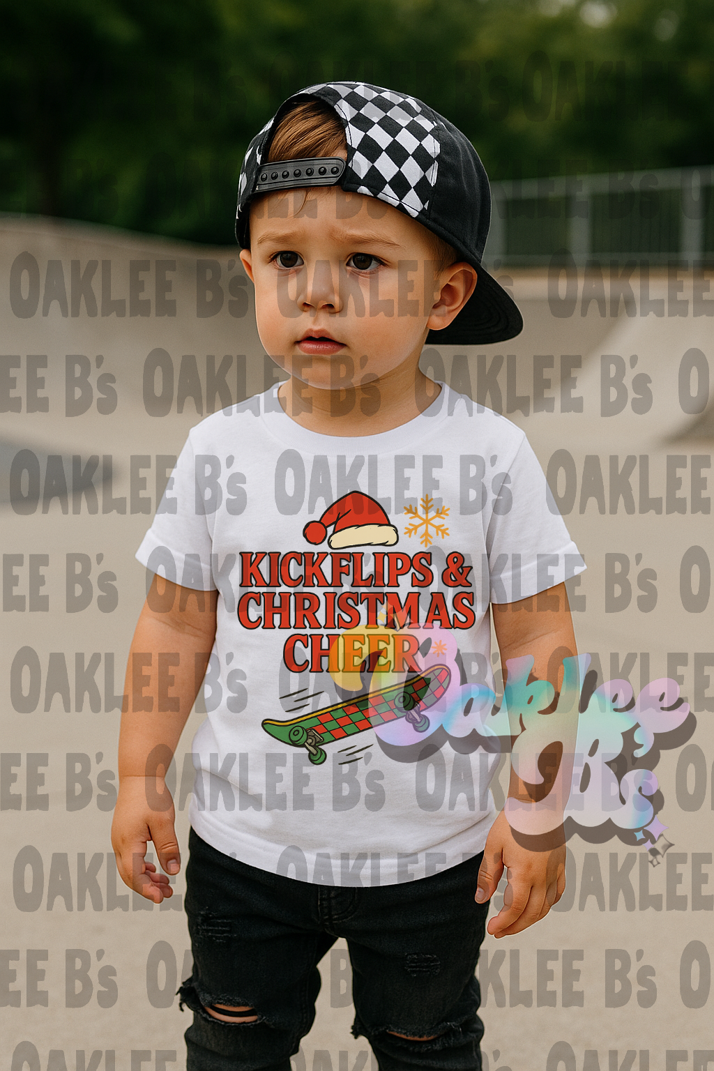 Kick Flips & Christmas Cheer PNG (DIGITAL FILE ONLY)