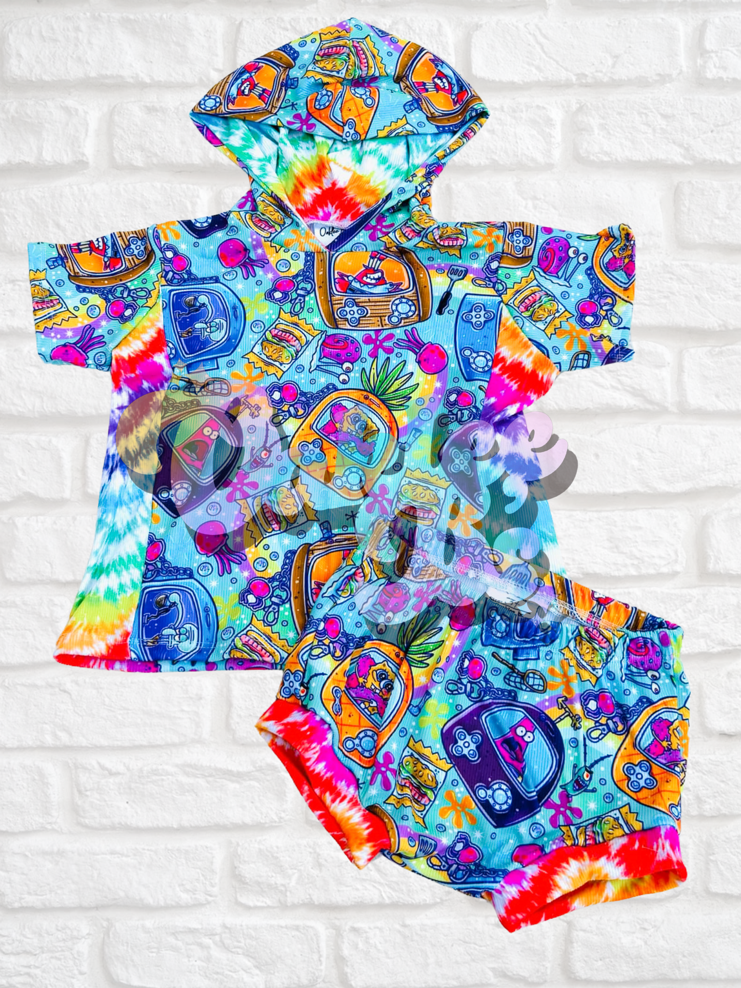 Tie Dye Sponge Hooded Olympia & Shorties