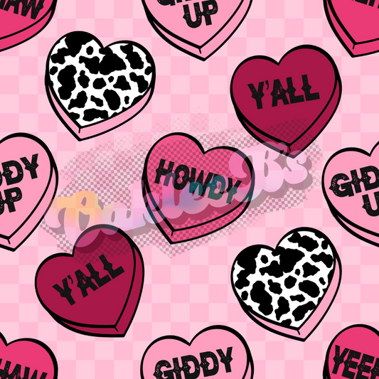 Western Candy Hearts Made to Order Single Items (Ships by 1/30)