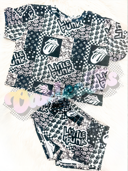 Little Punk OS tee & breezy shorts