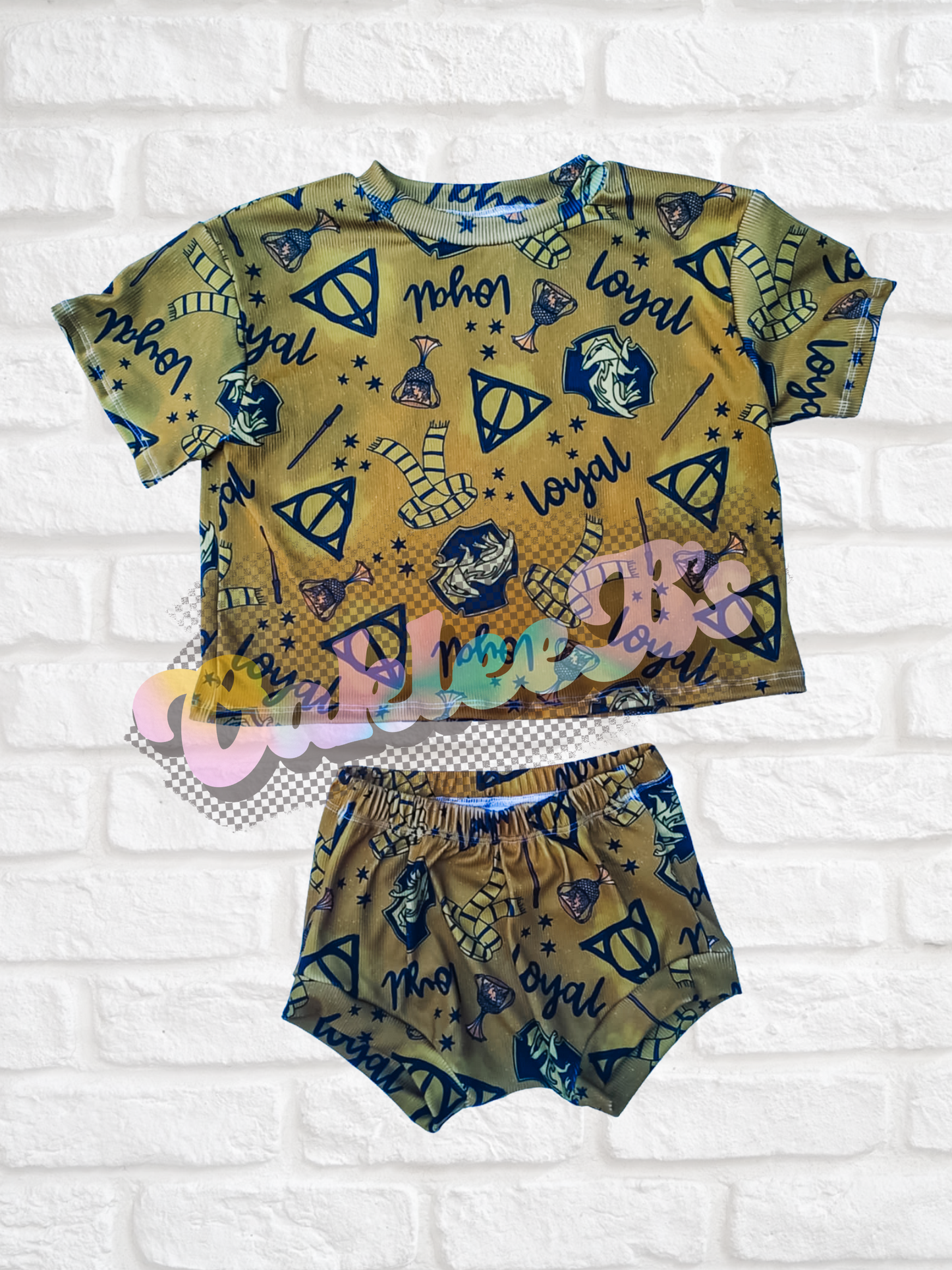 Hufflepuff Oversized Tee & Shorties