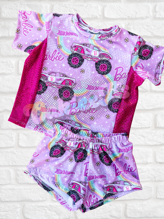 Pink Trucks Olympia Tee & Breezy Shorts
