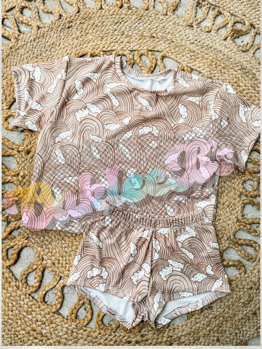 Waves Oversized Tee & Breezy Shorts