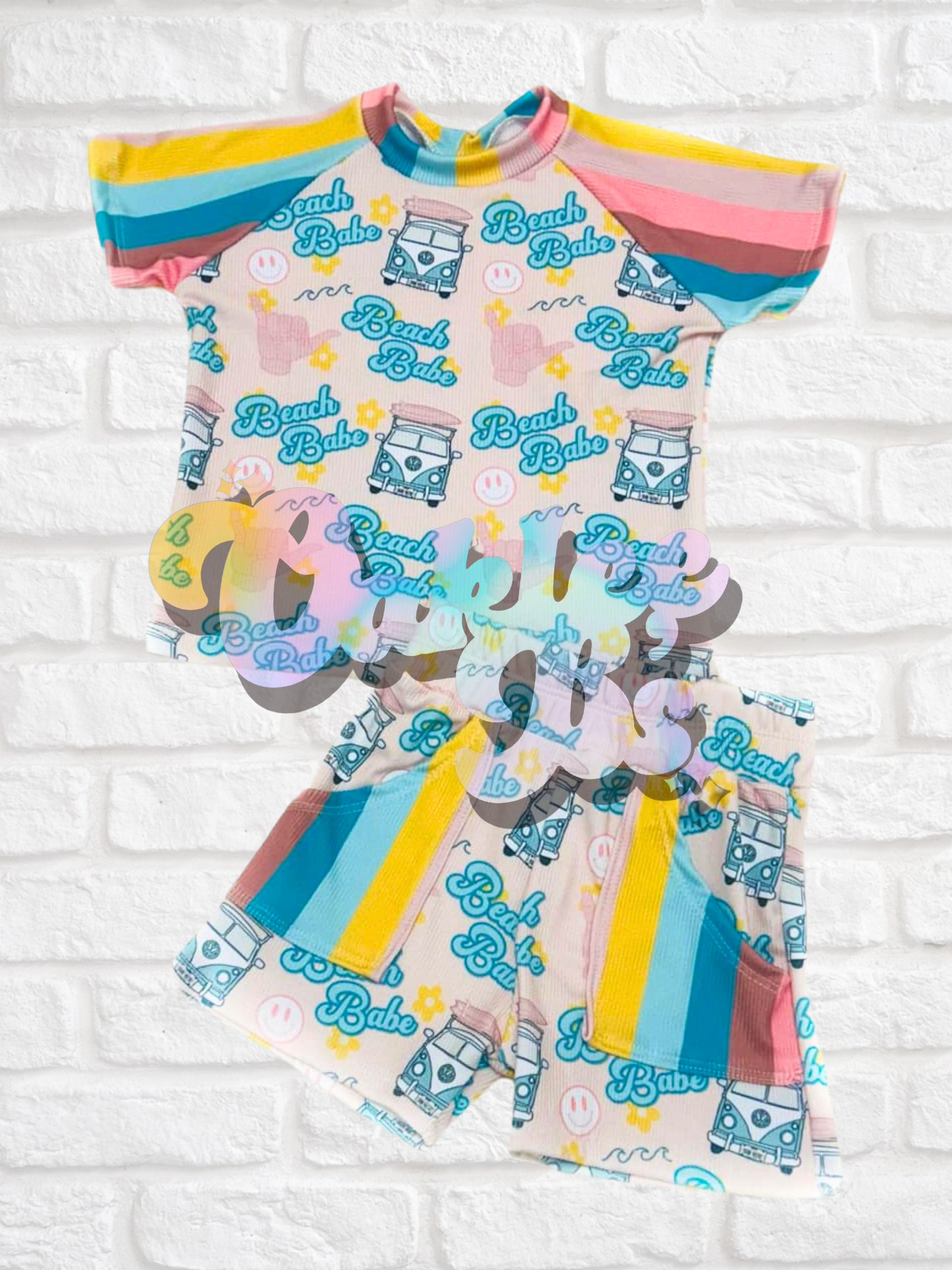 Beach Babe Crop Raglan & Aspen Shorts
