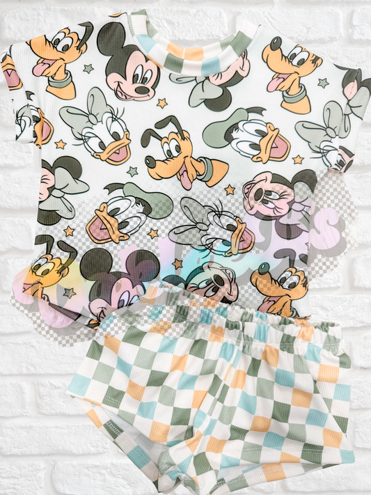 Lucky Mouse Short Sleeve Dolman & Breezy Shorts