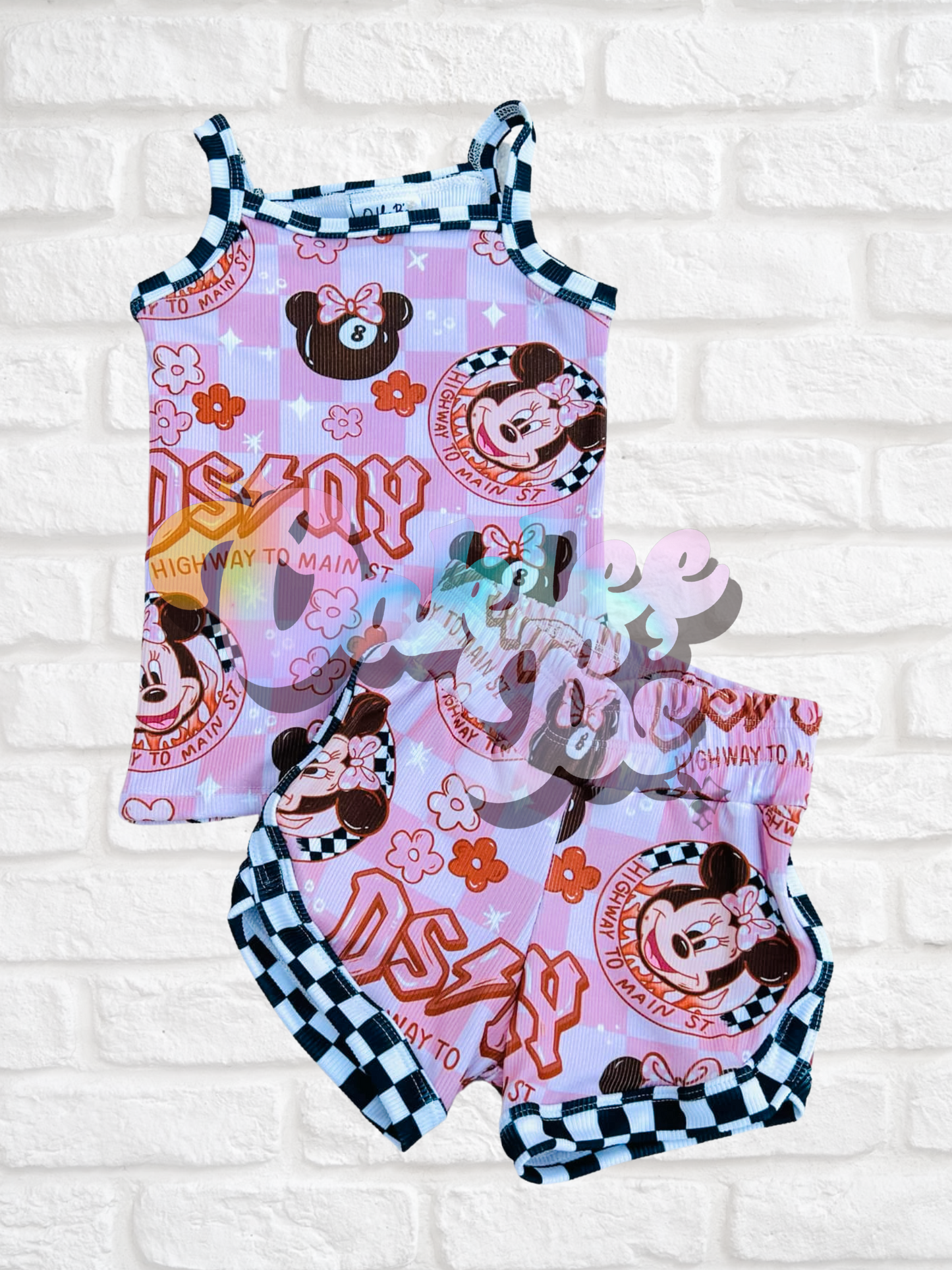 Pink Mouse Cami & Retro Shorties